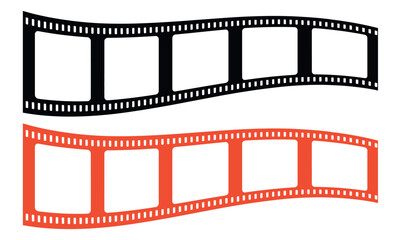 Iconic Film Strip Vector Illustration. Features Cinema Reel with Frames—essential graphic for Videography Elements, Photo and Video concepts, Camera Apps, Cinema, and Filmmaking projects.