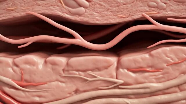 close up of a human skin for medical education purpose