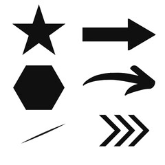 Arrow vector black and white 