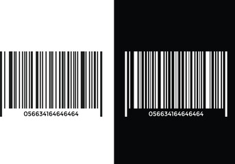 Barcode Level icon set. Product Scanner symbol. Black Barcode Stripe symbols