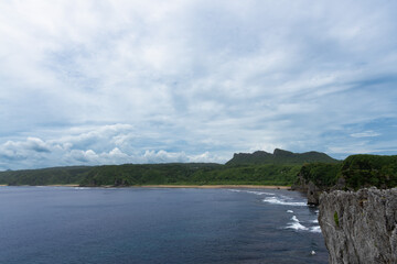 Littoral Cap Hedo &agrave; Okinawa, Japon