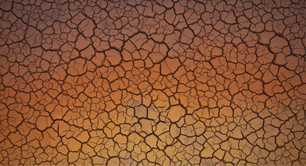 A parched earth cracked and barren, showing the ravages of drought, an image of the planet in distress. vector illustration