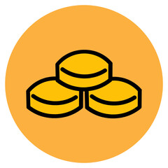 Vector Graphic of Cheese on Orange Background