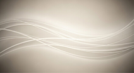 Fototapeta premium Elegant flowing lines cascade gracefully across a serene backdrop, creating a sense of dynamic energy. Subtle tones of neutral colors evoke a feeling of purity and sophisticated simplicity.