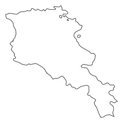 Armenia Vector Map Outline | Editable Armenia SVG Line Art | Minimalist Country Map for Design & Education