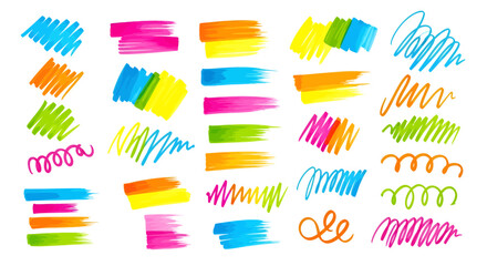 Quick sweeps of vibrant colors, reminiscent of a whisk's light and agile movement, creating a dynamic collection of energetic marker strokes and playful abstract patterns for creative design projects