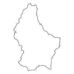 Luxembourg Vector Map Outline | Editable Luxembourg SVG Line Art | Minimalist Country Map for Design & Education