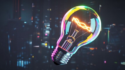 Lightbulb glowing idea innovation creativity inspiration concept art