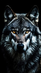 wolf head portrait