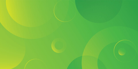 Abstract green background with circles. Dynamic shapes composition. Eps10 vector