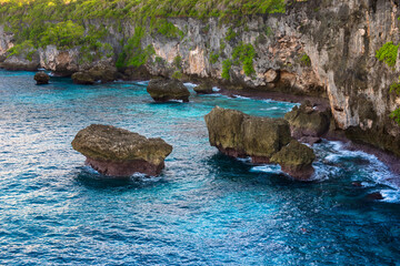 Dramatic Coastal Cliffs of Tebing Apparalang in Bira, Sulawesi, Indonesia Framed by Turquoise Waters and Rugged Natural Beauty