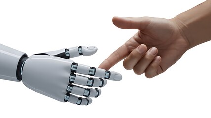 Robotics ai human hand connection technology future innovation touch