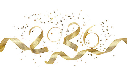 Happy winter holiday celebration card with new year 2026 snow and star decoration design vector illustration