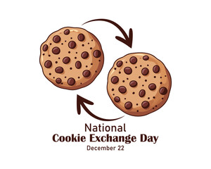vector graphic of national cookie exchange day good for national cookie exchange day celebration. flat design. flyer design.flat illustration.
