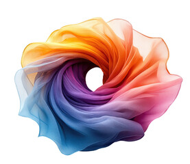 Luminous Holi spiral blending rainbow shades artistically