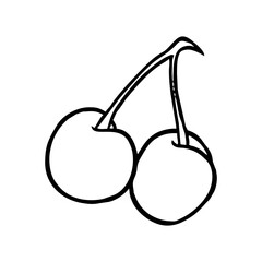 FRUIT LINEART VECTOR ILLUSTRATION cherry