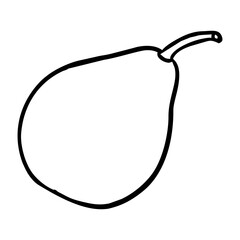 FRUIT LINEART VECTOR ILLUSTRATION pear