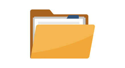 Colorful folder icon with documents for organizational themes