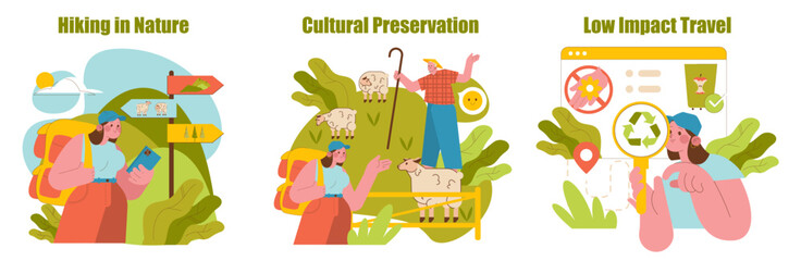 Sustainable Travel and Cultural Preservation Scenes