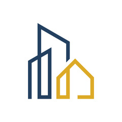 minimalist and simple building logo