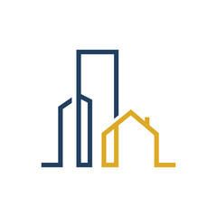 minimalist and simple building logo