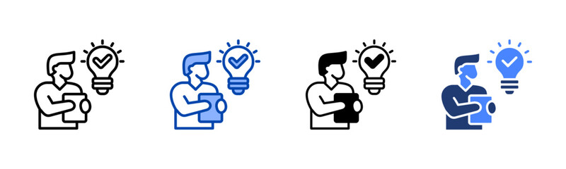 Obraz premium Understanding icon set multiple style collection