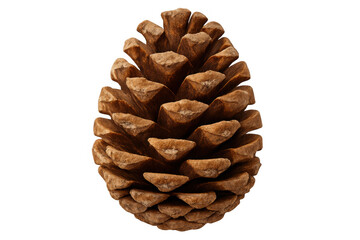 Pine cone representing autumn season and forest nature, isolated on transparent background