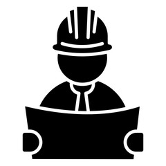 Engineer Glyph Icon