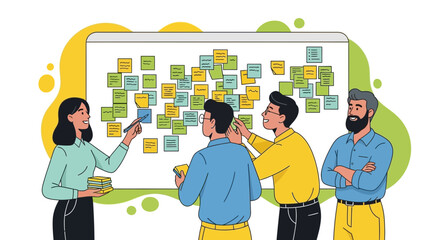 Team Collaboration Showcasing Agile Methodologies for Project Ideation and Planning Goals