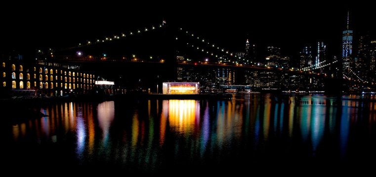 lights on Brooklyn waterfront