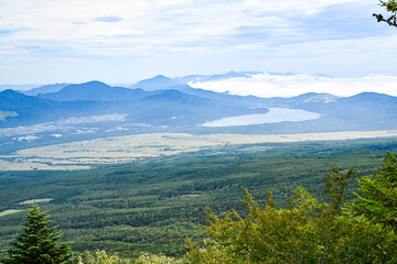 Panoramic View from Mount Fuji 5th Station in Yamanashi