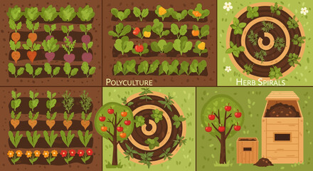 Vegetable Garden Layouts and Designs for Home Gardening.