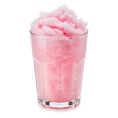 cotton candy flavored slush, isolated on white background