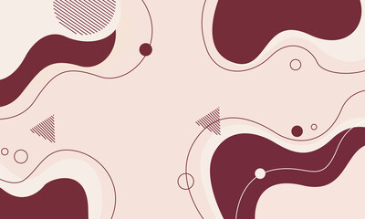 Abstract Fluid Shapes Background with Geometric Elements.