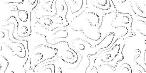 Organic contour lines in grayscale with a bright white background, evoking a clean and modern abstract topographic map design element