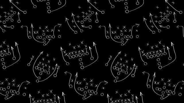 American football plays loop background