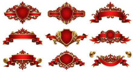 3D a collection of luxury ornate decorative frames