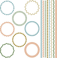 Colorful Hand Drawn Circle Frames