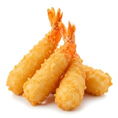 tempura shrimp for roll, isolated on white background