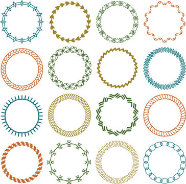  embroidery stitched circle frames