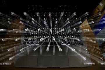 digital letters in motion