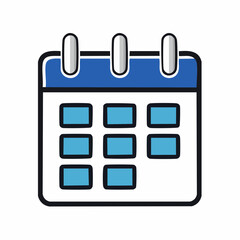 Calendar icon representing a daily planner for scheduling appointments and managing time effectively
