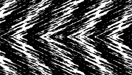 Black and white abstract and grunge pattern with sharp arrows shape for sporty background and jersey design. Fully editable vector element. Vector Format Illustration 