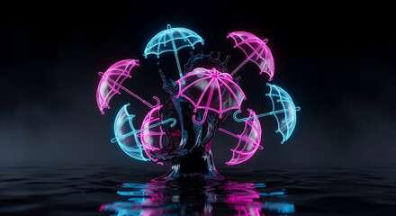 abstract background with umbrella