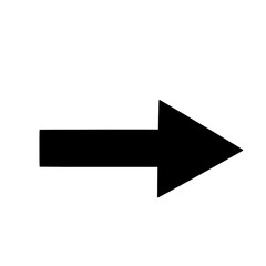 黒い矢印アイコン シンプルな方向マーク