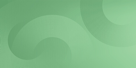 Abstract diagonal round circle lines on green background. Geometric stripe line art design modern. Vector EPS 10