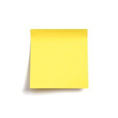 Illustration of a yellow sticky note set against a white background.