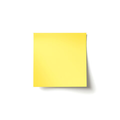 Illustration of a yellow sticky note set against a white background.