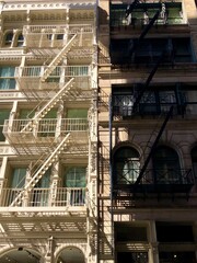 black and white buildings in soho new york city