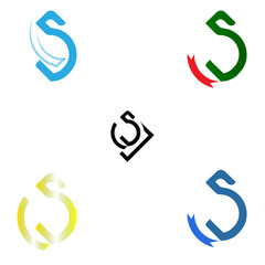 Stylized Letter S Logo Collection  Abstract, Circular and Modern Variants.ai